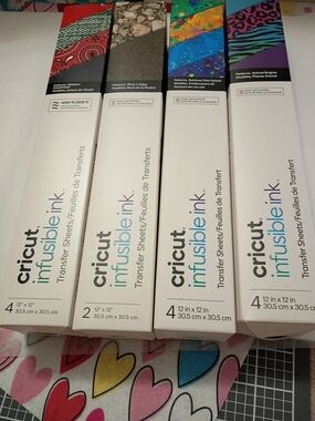 Cricut Infusible Ink Transfer Sheets - Red, Blue, Purple, Green Accents